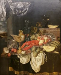 Gran bodegón con langosta